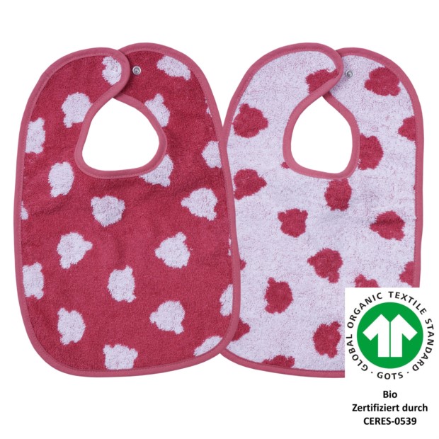 Jac. Teddy rot Druckknopflatz 26x40 cm 2er Set