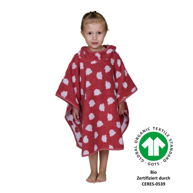 Jac. Teddy rot Bade-Poncho 60x75 cm