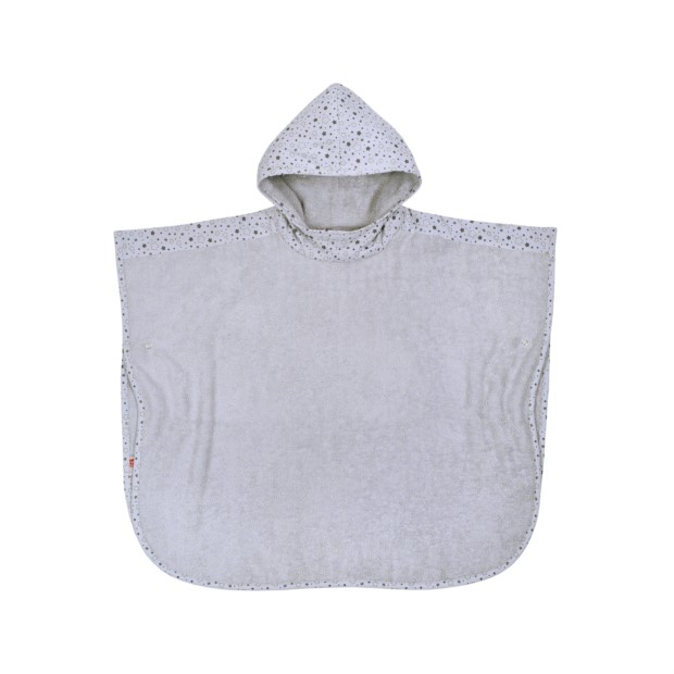 Sterne hellgrau Bade-Poncho 60x75 cm