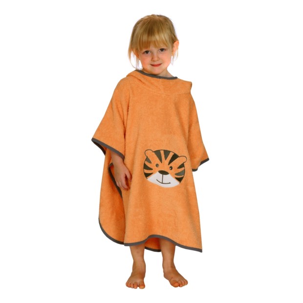 Tigergesicht camel Bade-Poncho Gre 60/75