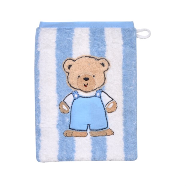 Teddy Ringel hellblau Waschhandschuh Gre 15/21