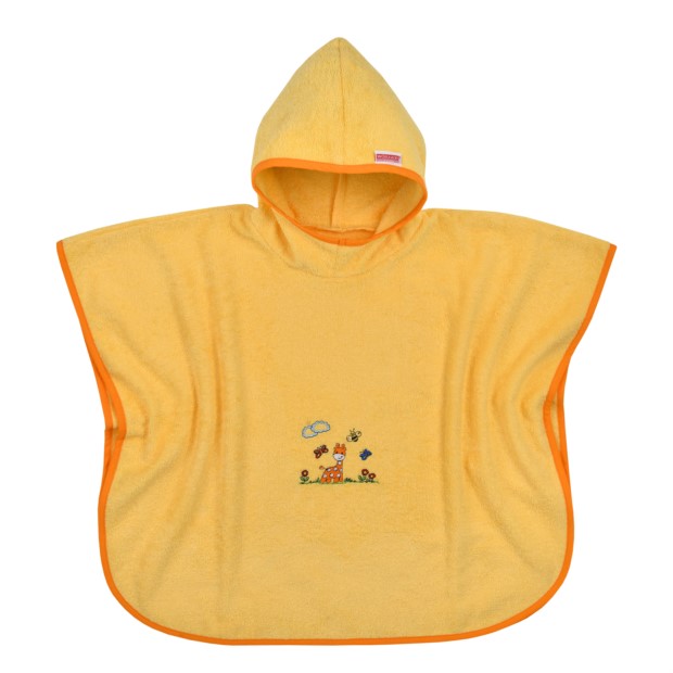 Giraffe gelb Bade-Poncho Gre 60x75 cm