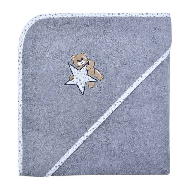 Teddy/Stern grau Kapuzen-Bt. Gre 100/100