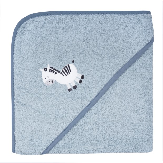Zebra stahlblau Kapuzen-Bt. Gre 100/100