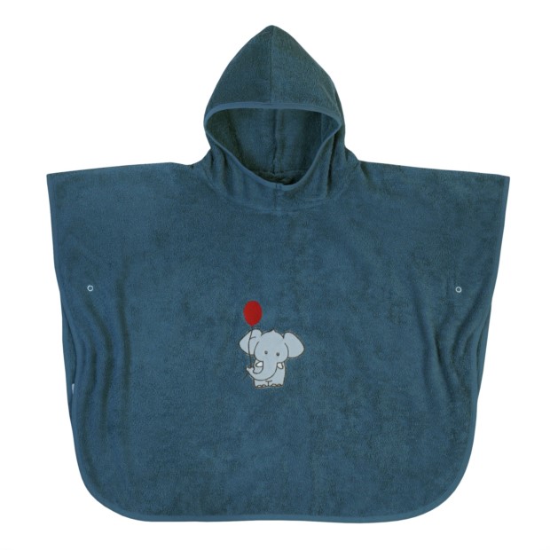 Elefant dunkelblau Bade-Poncho 
