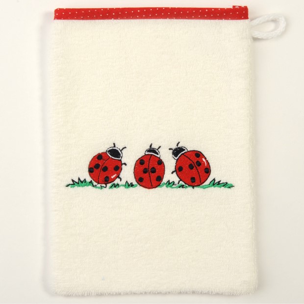 .Kferfamilie weiss Waschhandschuh Gre 15/21