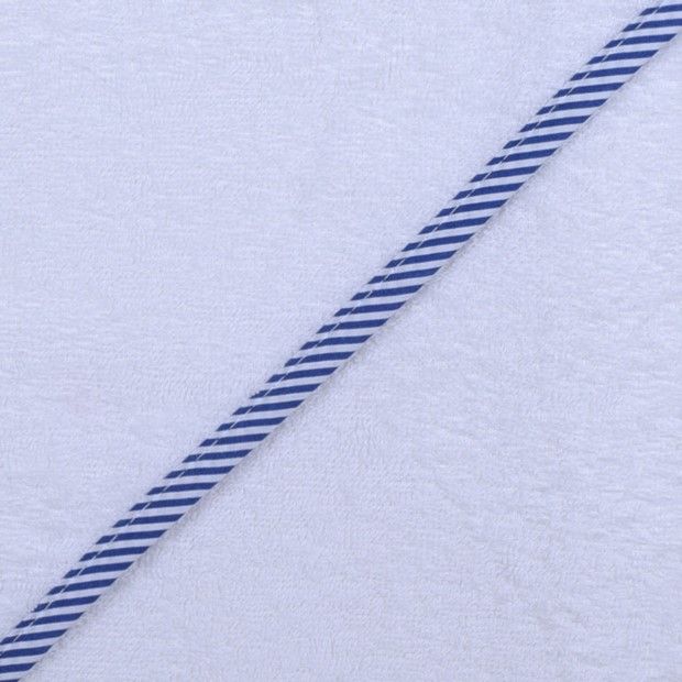 uni weiss-Streifen blau