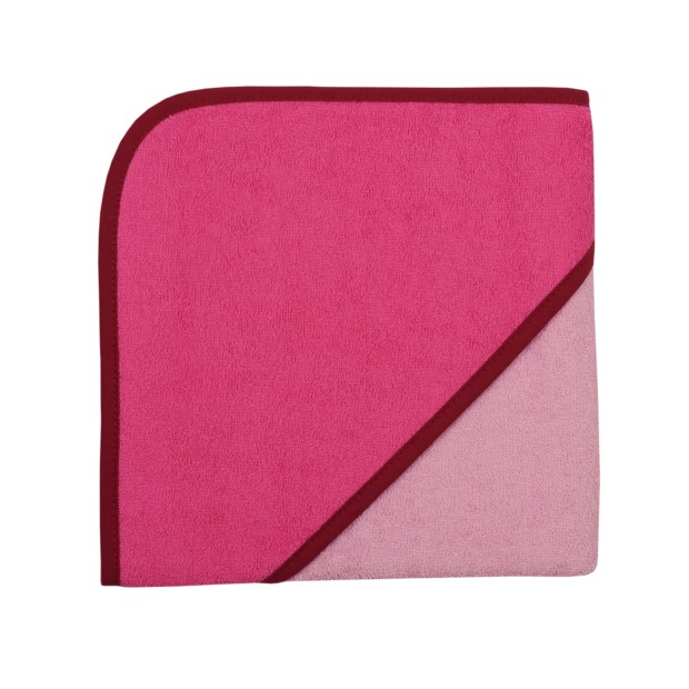 Uni rosa/pink Kapuzen-Badetuch 80 x 80 cm