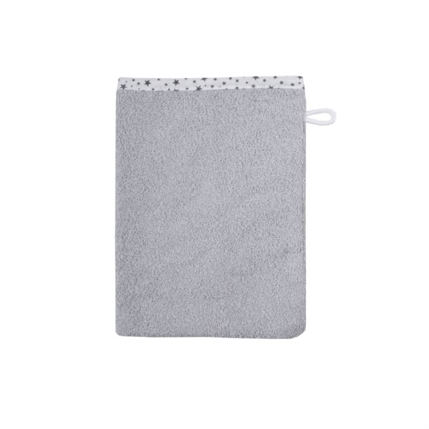 Uni hellgrau Waschhandschuh Gre 15/21