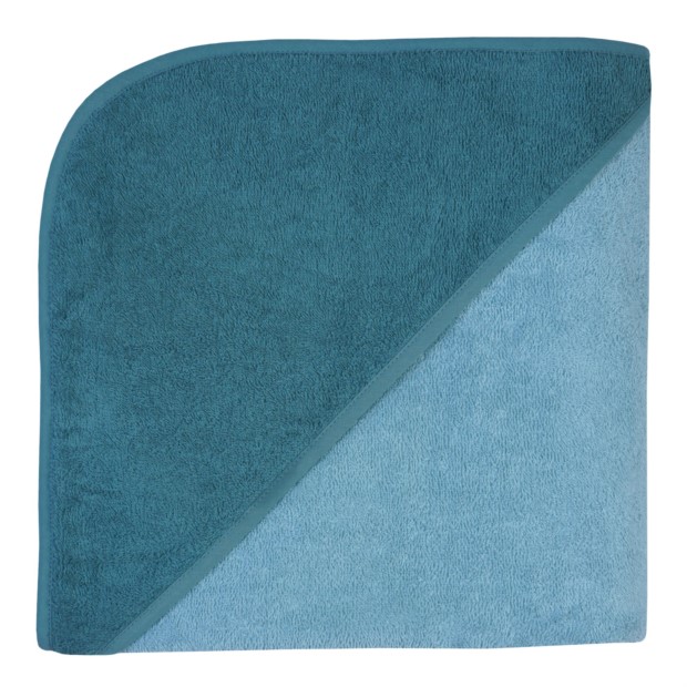 Uni eisblau-pinie Riesen-Kapuzen-Badetuch 140/140