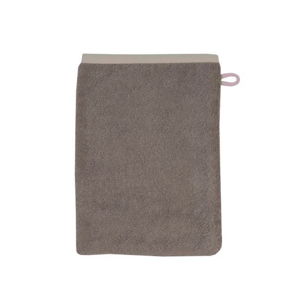 Uni hellbraun Waschhandschuh 