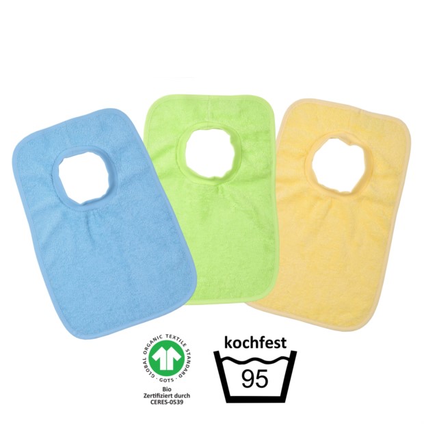 GOTS kochfest blau Riesen-Schlupflatz 3er Pack 30/