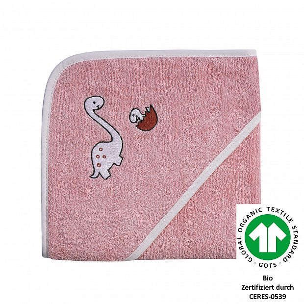 Dinofamilie rosa Kapuzen-Bt. Gr��e 80x80 cm