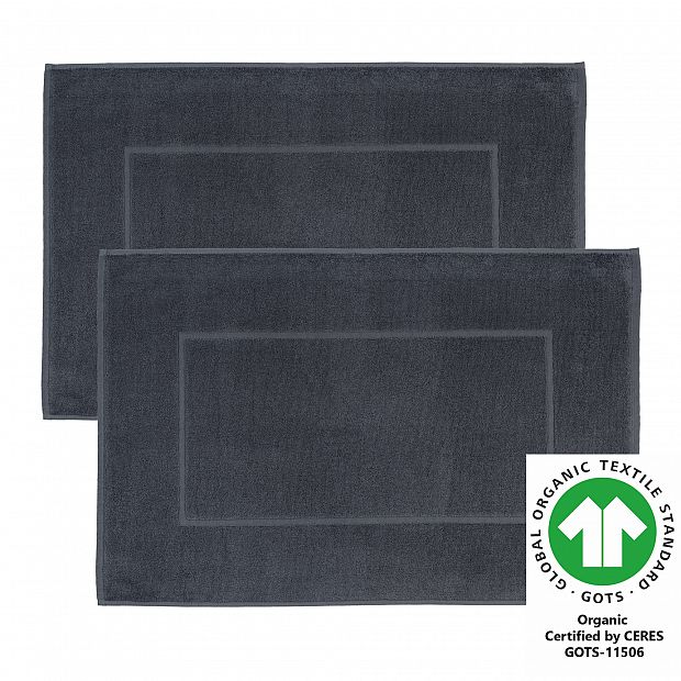 Badteppich M 50x70 cm 2er Pack graphit 804