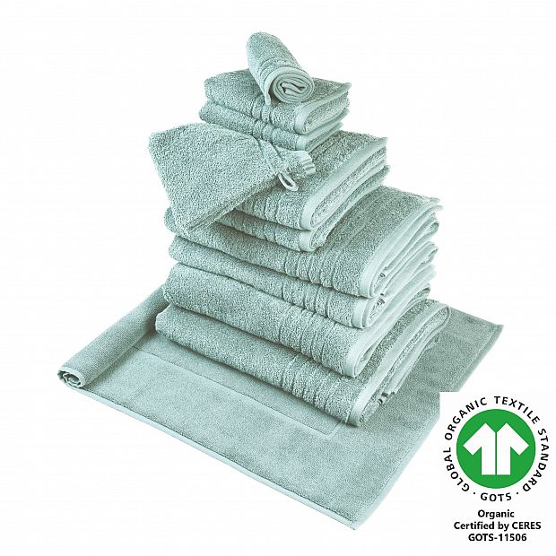 Organic feeling Badfrottier eisblau 332