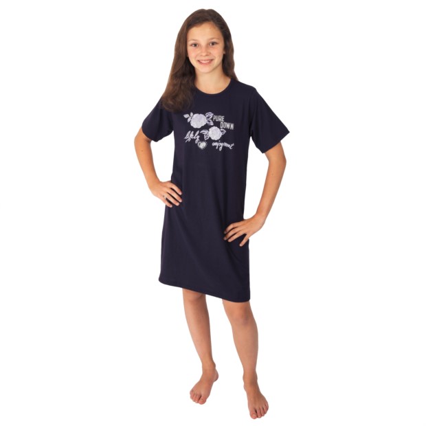 Md. Single-Sleepshirt Kurzarm Pure brombeer Gr.152
