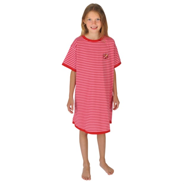 Md. Single-Sleepshirt Kurzarm Ringel pink Gr. 164