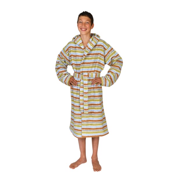 Jugend-Bademantel Ringel multicolor Gre 152