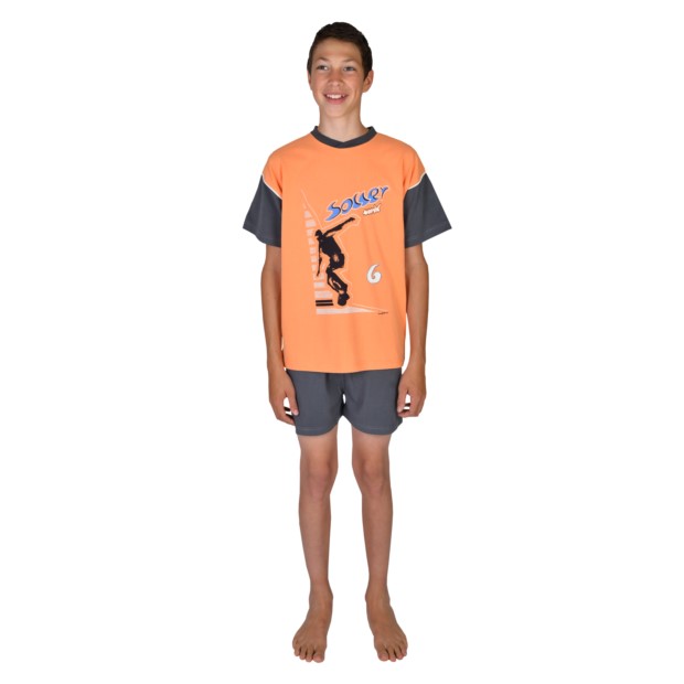 Kn. Shorty 2-tlg. Soccer orange Gre 140