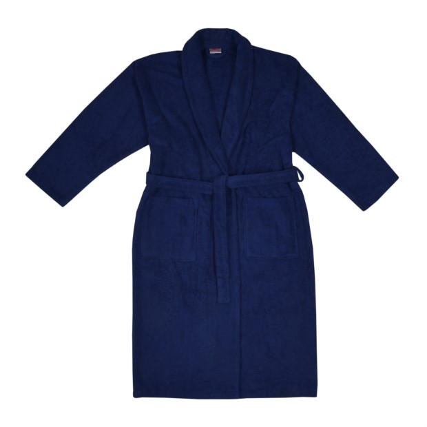 Da./He. Bademantel Schalkragen marine Gre S-XL