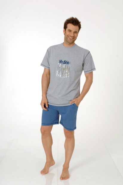 Herren Single Shorty grau-melange Normann 52733 