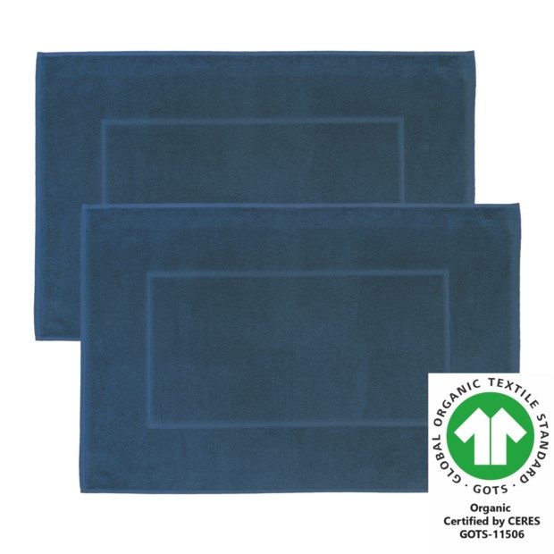 Badteppich M 50x70 cm 2er Pack dunkelblau 342