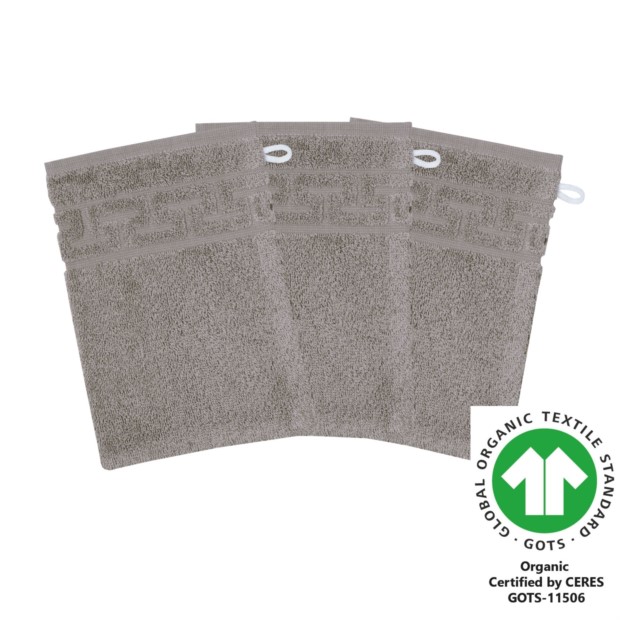 Waschhandschuh 17x22 cm 3er Pack esche
