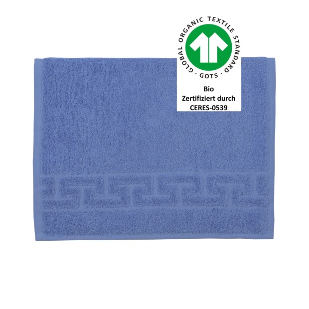 Jacquard M GOTS ciel Gästetuch 30/50 cm