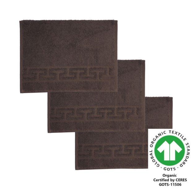 G�stetuch 30x50 cm 3er Pack coffee