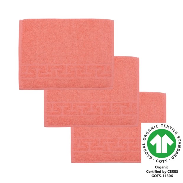 G�stetuch 30x50 cm 3er Pack peach pink