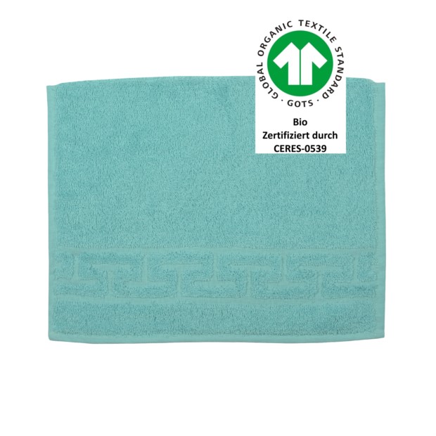 Jacquard M GOTS aqua sky Gstetuch 30/50 cm