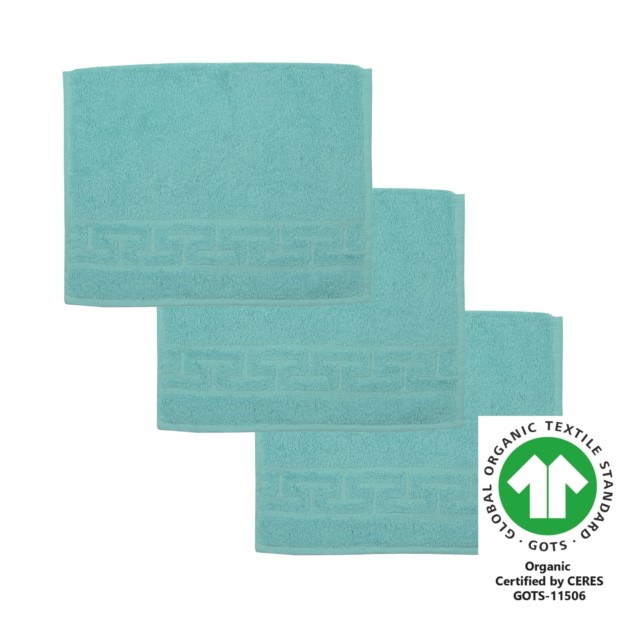 G�stetuch 30x50 cm 3er Pack aqua sky