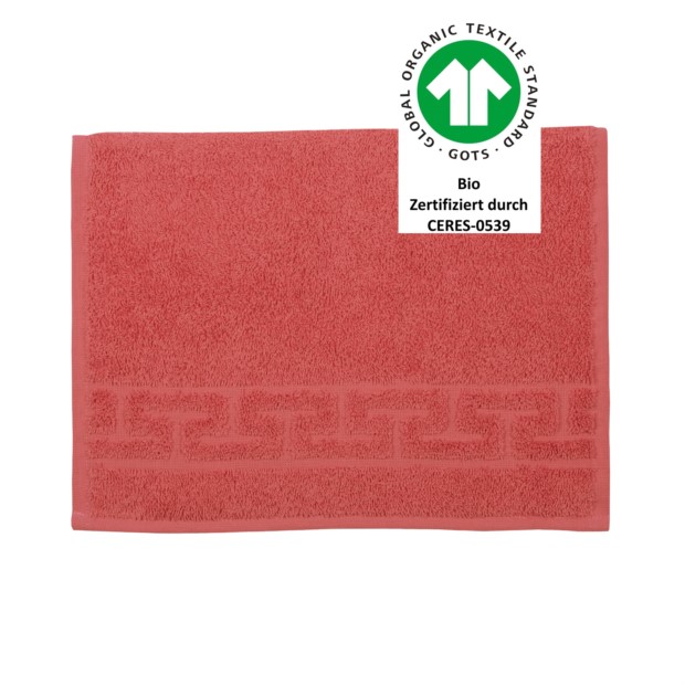 Jacquard M GOTS blutorange Gstetuch 30/50 cm