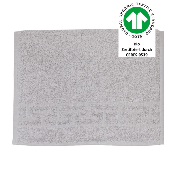 Jacquard M GOTS chrom Gästetuch 30/50 cm