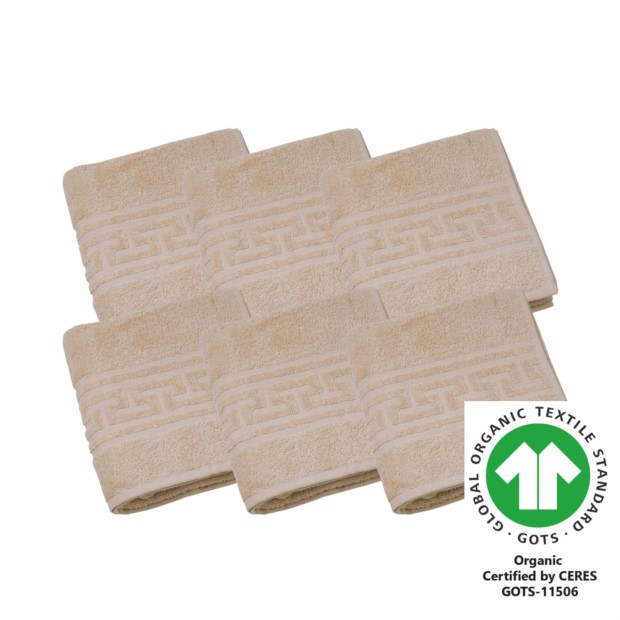 Handtuch 50x100 cm 6er Pack mandel
