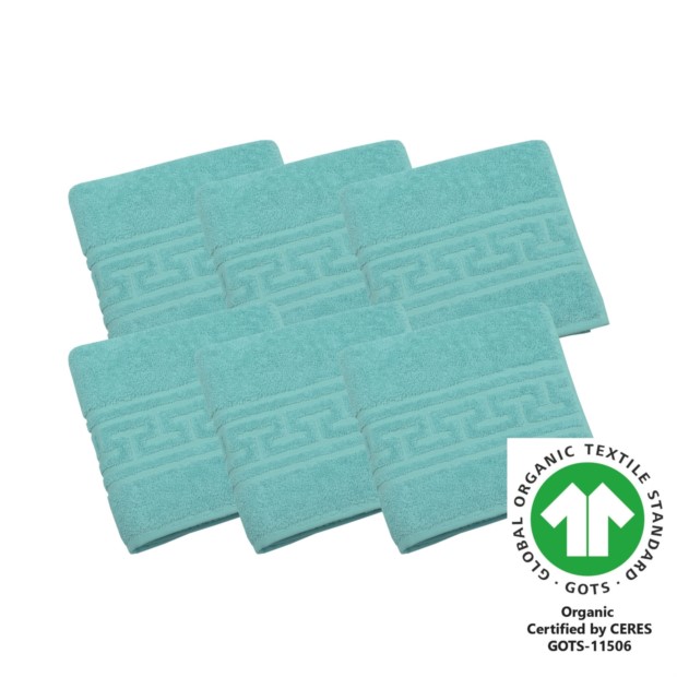 Handtuch 50x100 cm 6er Pack aqua sky