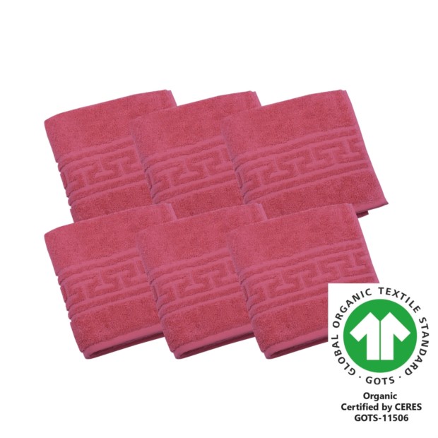 Handtuch 50x100 cm 6er Pack preiselbeer