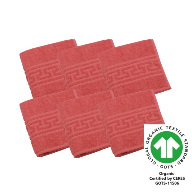 Handtuch 50x100 cm 6er Pack blutorange