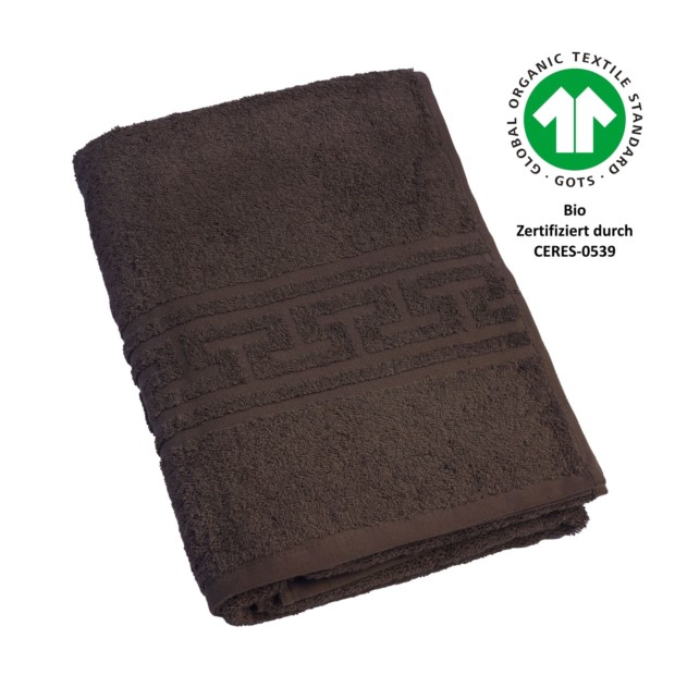 Jacquard M GOTS coffee Duschtuch 70x140 cm