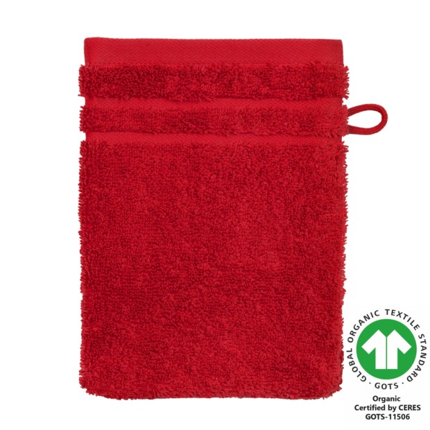 Waschhandschuh 17x22 cm feuerrot 700