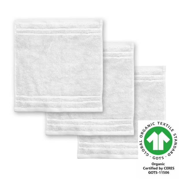 Seiftuch 30x30 cm 3er Pack reinwei� 101