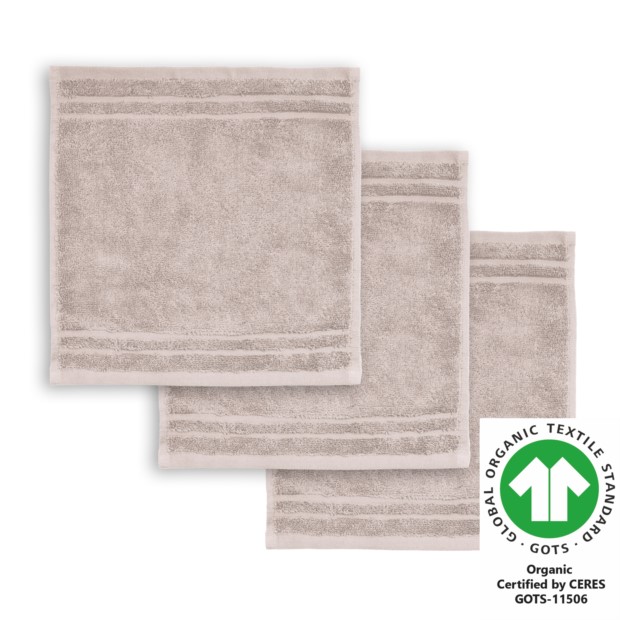 Seiftuch 30x30 cm 3er Pack greige 212