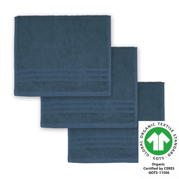 G�stetuch 30x50 cm 3er Pack dunkelblau 342