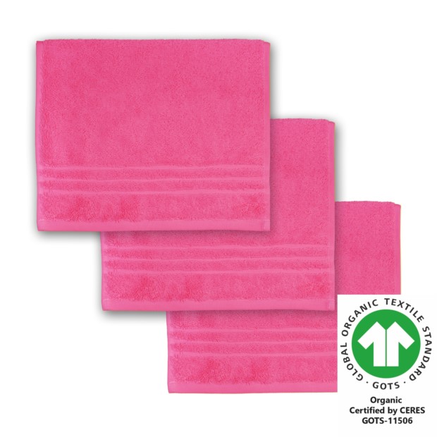 G�stetuch 30x50 cm 3er Pack rosenpink 756