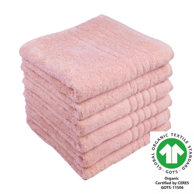 Handtuch 50x100 cm 6er Pack silver pink 744