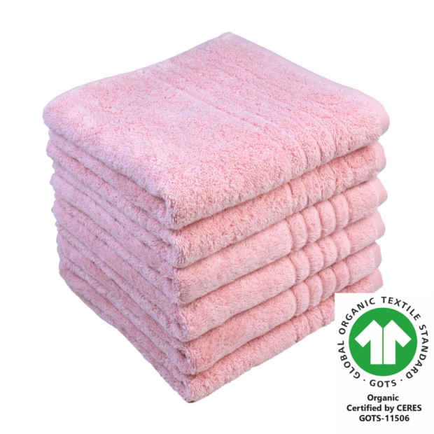 Handtuch 50x100 cm 6er Pack rosa 751