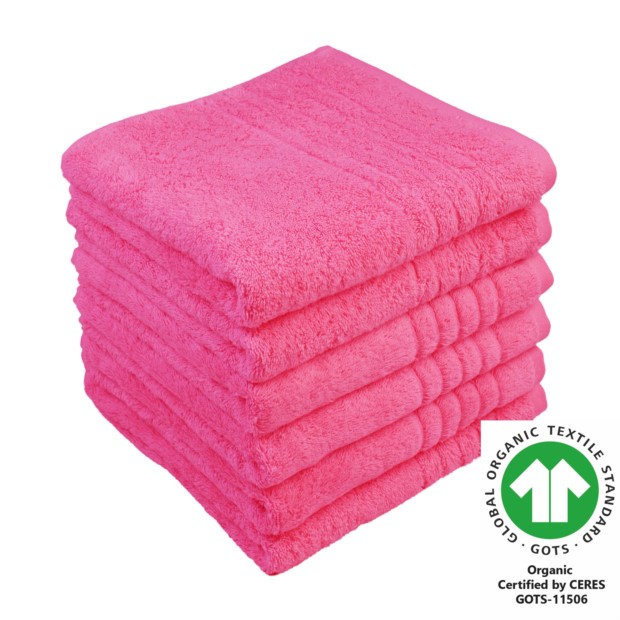 Handtuch 50x100 cm 6er Pack rosenpink 756