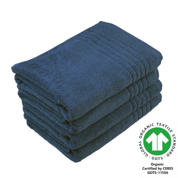 Duschtuch 70x140 cm 4er Pack dunkelblau 342