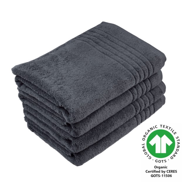 Duschtuch 70x140 cm 4er Pack graphit 804