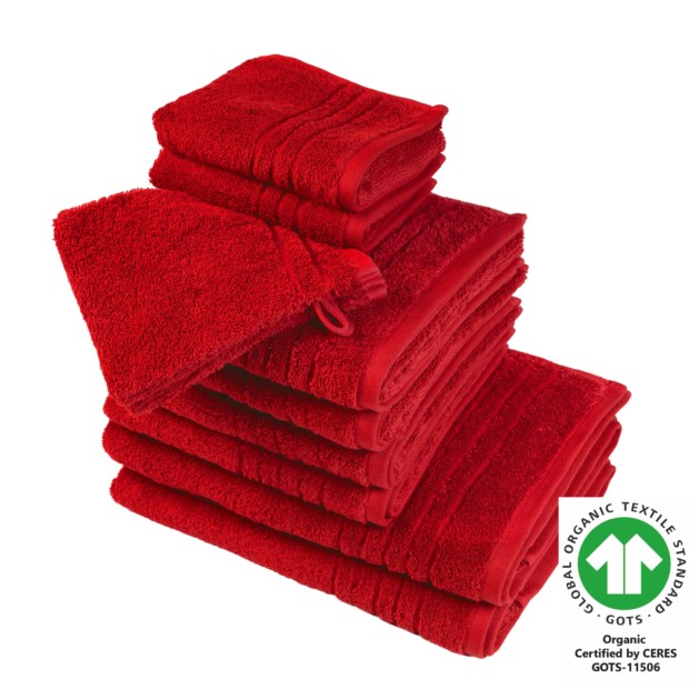 Organic feeling Badfrottier feuerrot 700